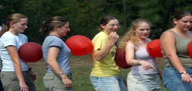 Balloon Relay Outbound Team Building Activity