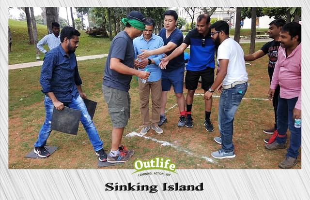 Sinking Islands or Three Islands Team building activity