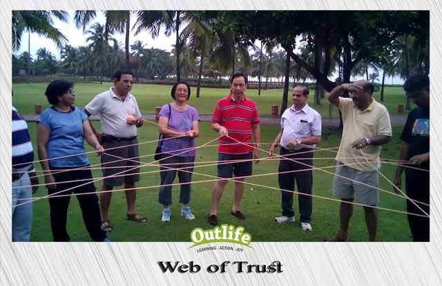 Web trust ball of yarn team building activity
